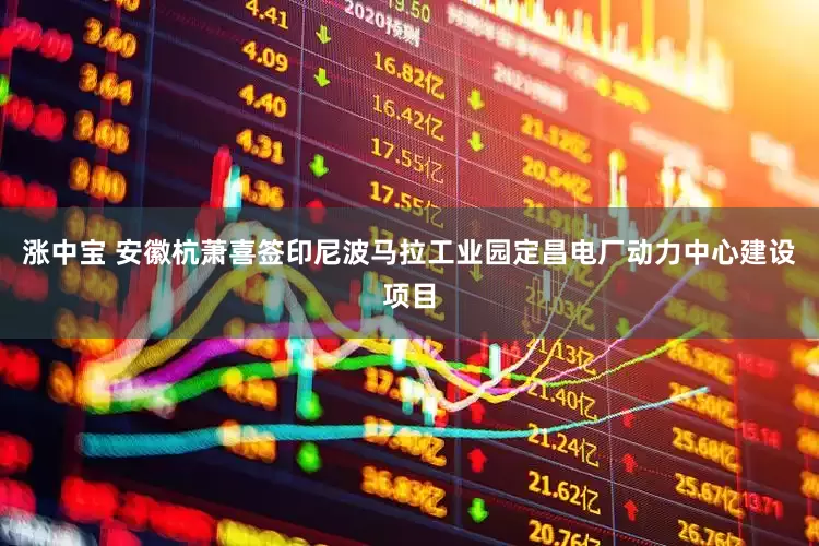涨中宝 安徽杭萧喜签印尼波马拉工业园定昌电厂动力中心建设项目